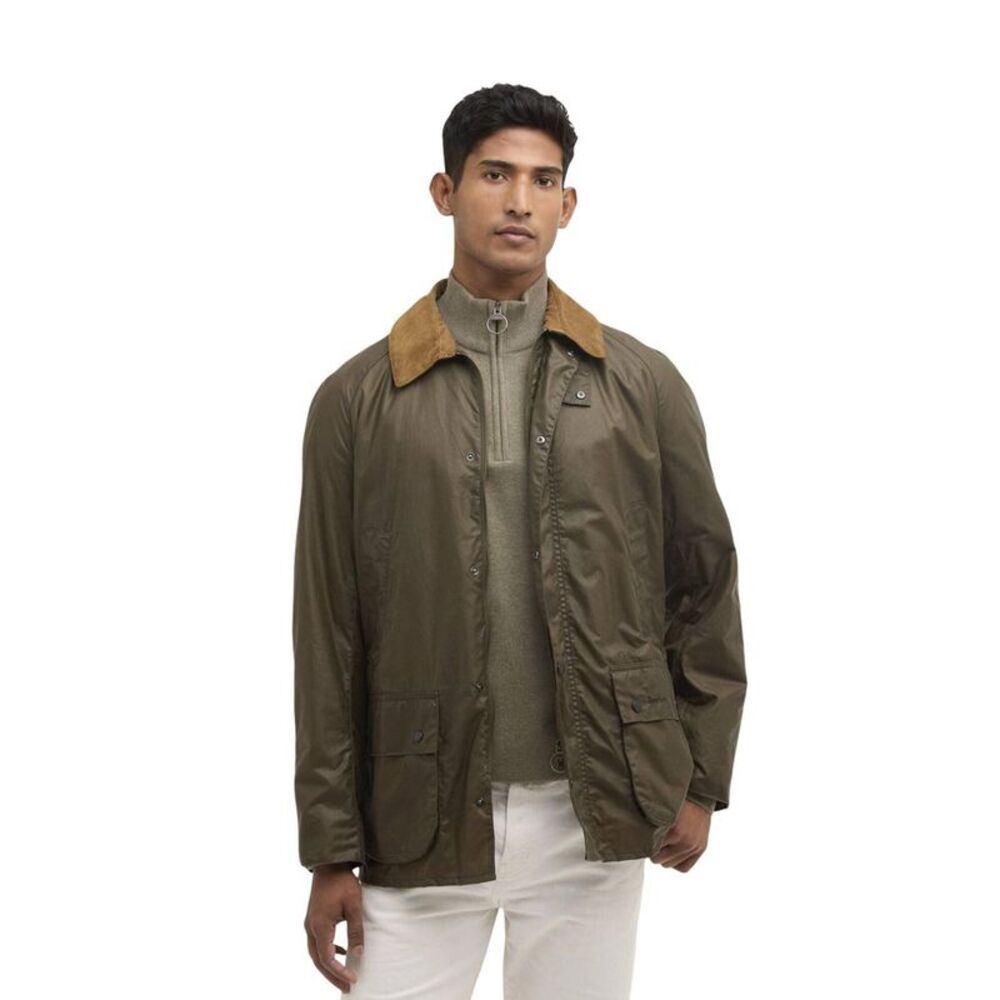 Barbour Green Cotton Full-Length Men's Jacket